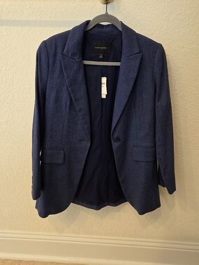 Banana Republic Long and Lean Linen Women's Single-Button Blazer